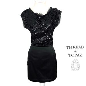 BCBGeneration Black Sequin Mini Dress 2